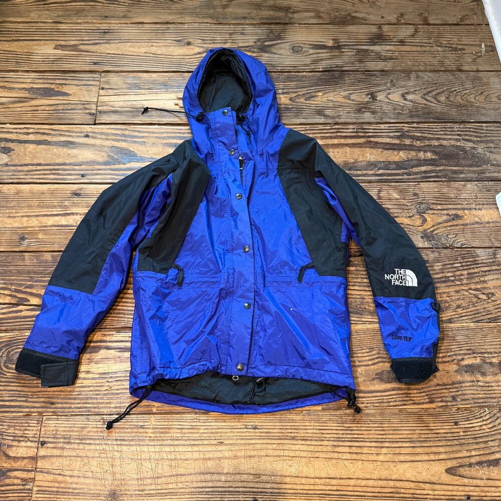 Vintage The North Face Purple Black Gore Tex Mountain Light Jacket Men Small 90s